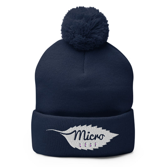 MicroLeaf Classic Pom-Pom Beanie