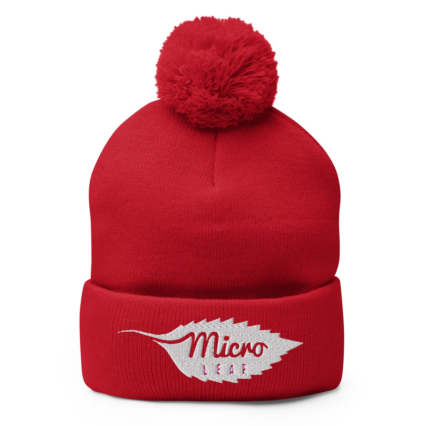 MicroLeaf Classic Pom-Pom Beanie